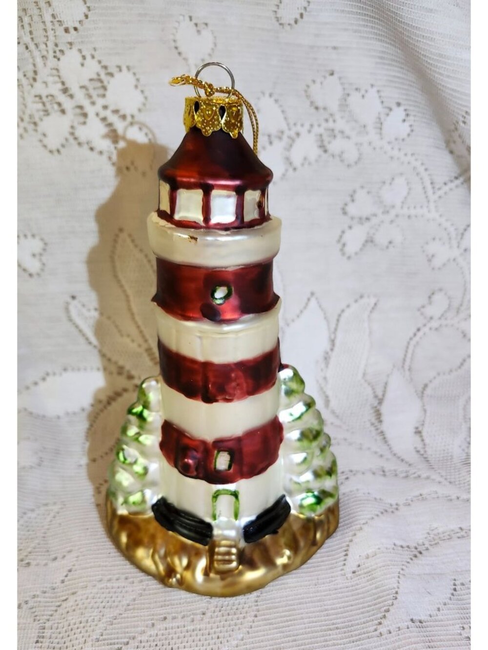 Blown Glass Christmas Ornaments Set: Teddy Bear Stocking Christmas Tree & Lighth - Picture 9 of 11